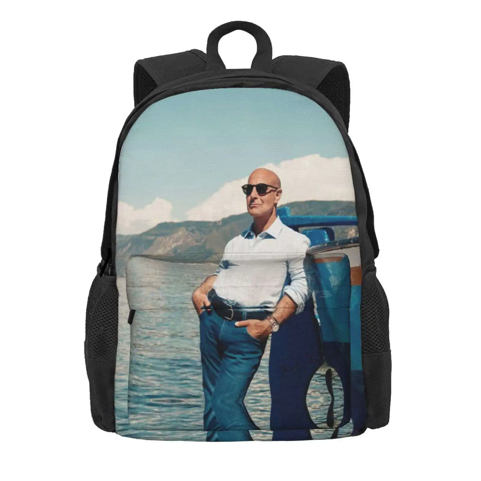 Stanley Tucci Hot Sale Schoolbag Backpack Fashion Bags Stanley Tucci Head Design Keep Calm And Tucci On Stanley Tucci Lover Tea