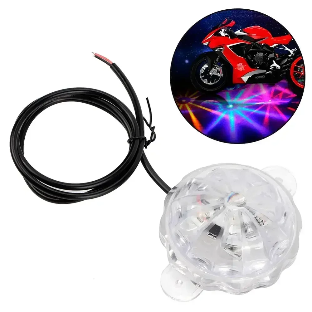 

12V Motorcycle LED Chassis Light RGB Flash Strobe Lamp Motorbike Decoration Atmosphere Light Universal Motorcycle Light