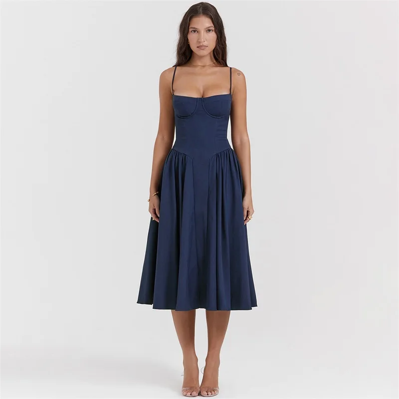 Robe de Bal de Forme Trapèze pour Femme, Tenue de Soirée Longue et Sexy, Formelle et Décontractée, avec Bretelles en Fibre, pour le 03 ème Anniversaire