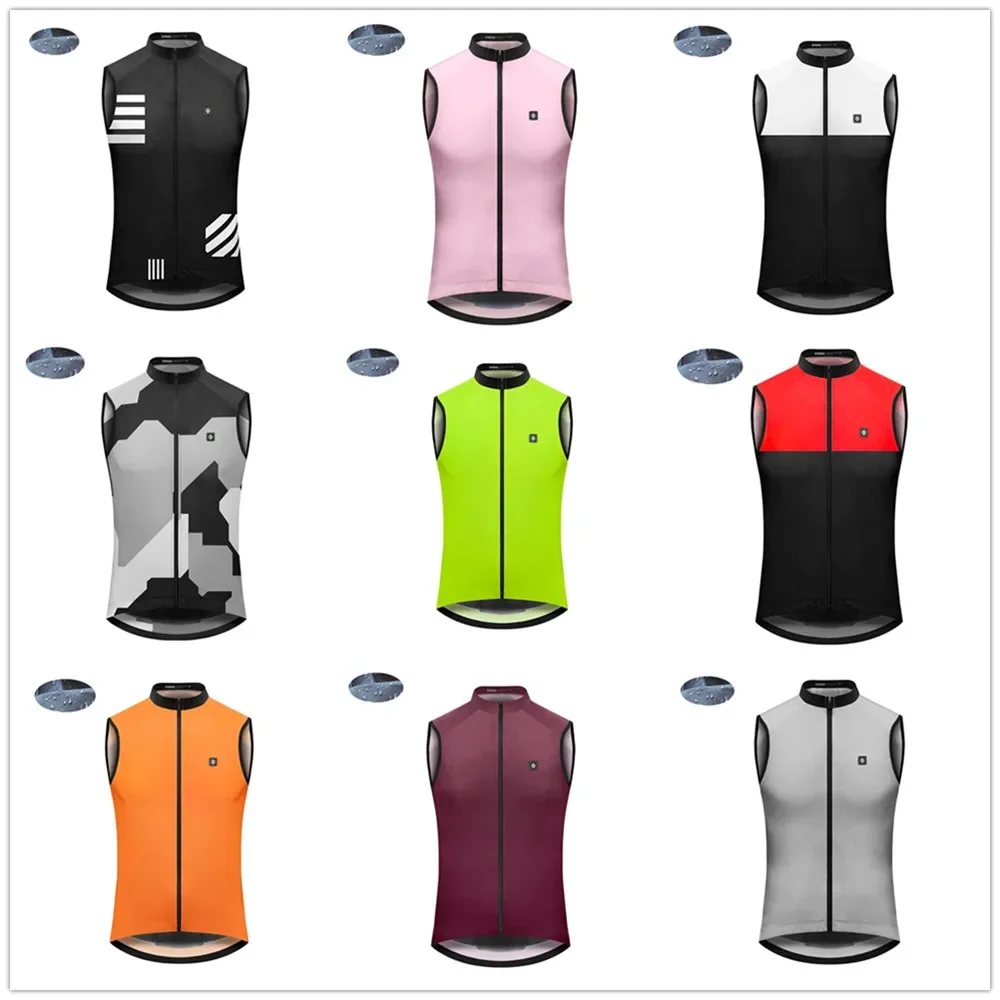 

Siroko Men's Jerseys Windproof Waterproof Lightweight Cycling Sleeveless Jacket MTB Bike Uniform Bicycle Jersey Clothing Vest