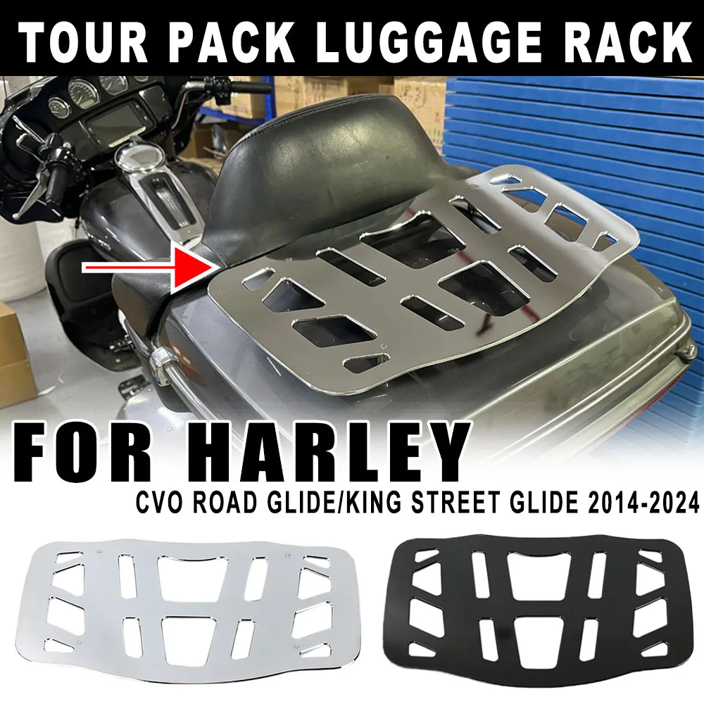 

For Harley CVO Road Glide King Street Glide 2014-2024Aluminum Rear Luggage Bracket Luggage Rack Cargo Box Bracket Kit Motorcycle