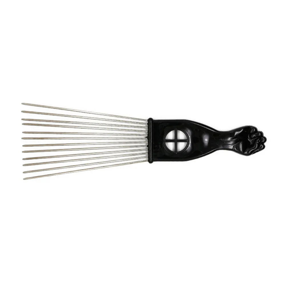 1Pcs Steel Pin Comb Wide Tooth Hair Detangling Rake Comb Hairdressing Slick Styling Brush for Long Thick Tangled Hair