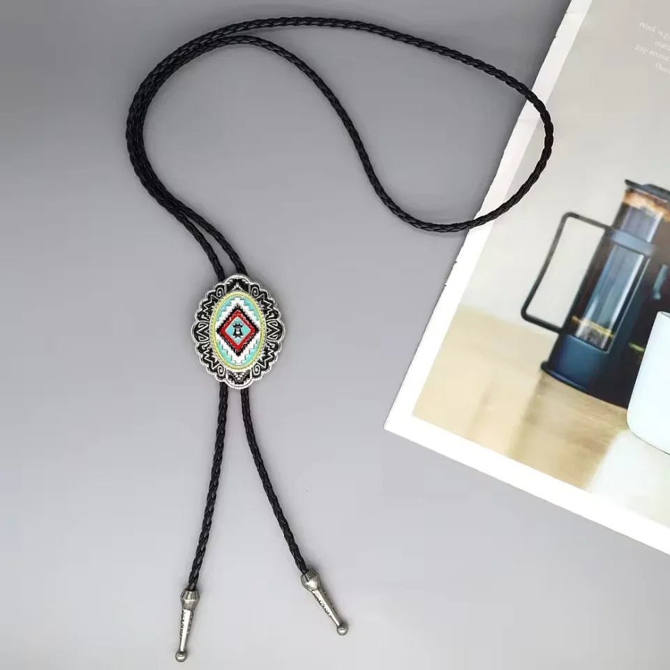 New Vintage Alloy Bow Tie for Men Fashion Accessory Casual Trendy Necktie Bolo Tie Adjustable Leather Accessory Jewelry Gifts