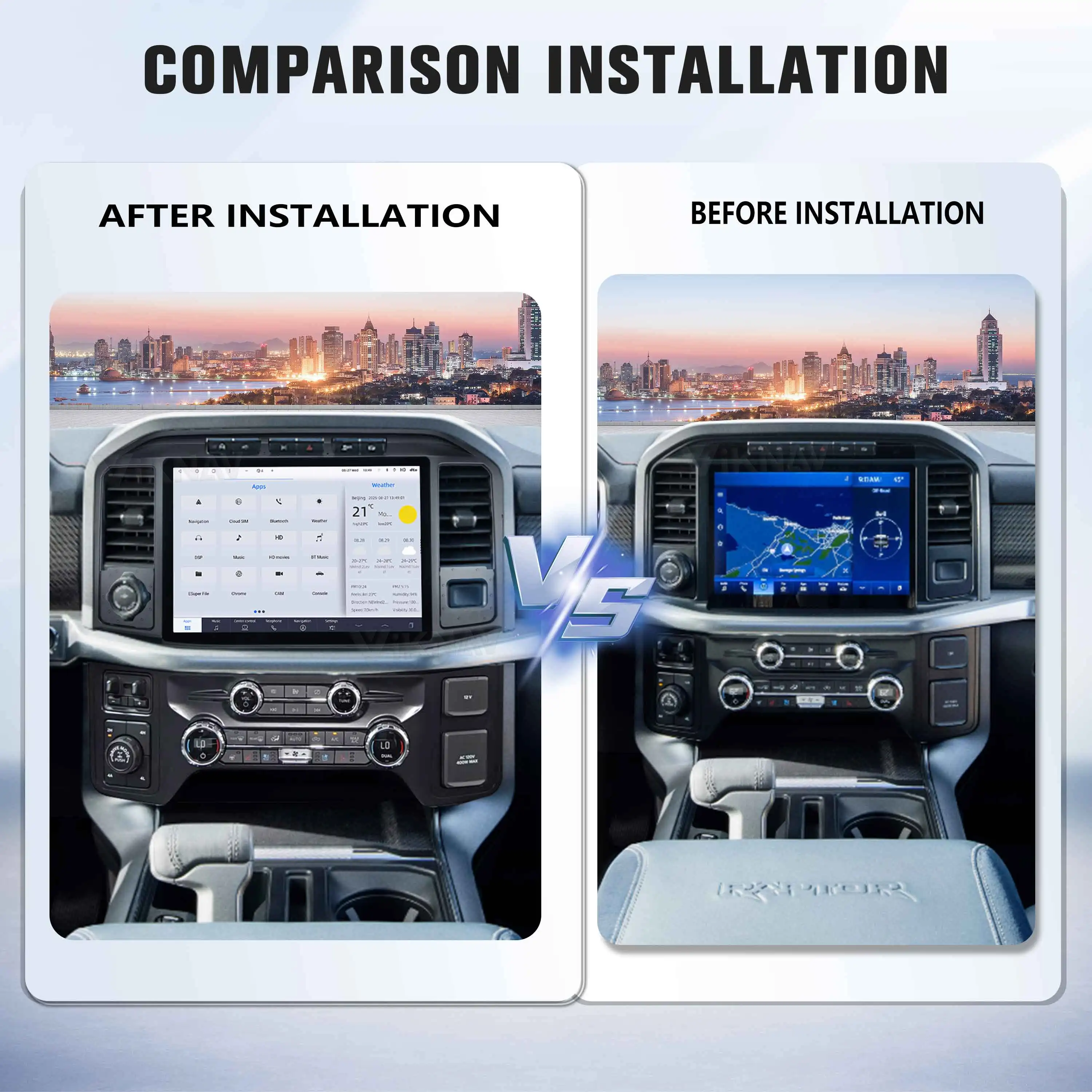 For Ford F150 F250 F350 F450 2021-2025 Android Car Radio 13inch Wireless Carplay Android Auto Player Stereo GPS Navigation Audio
