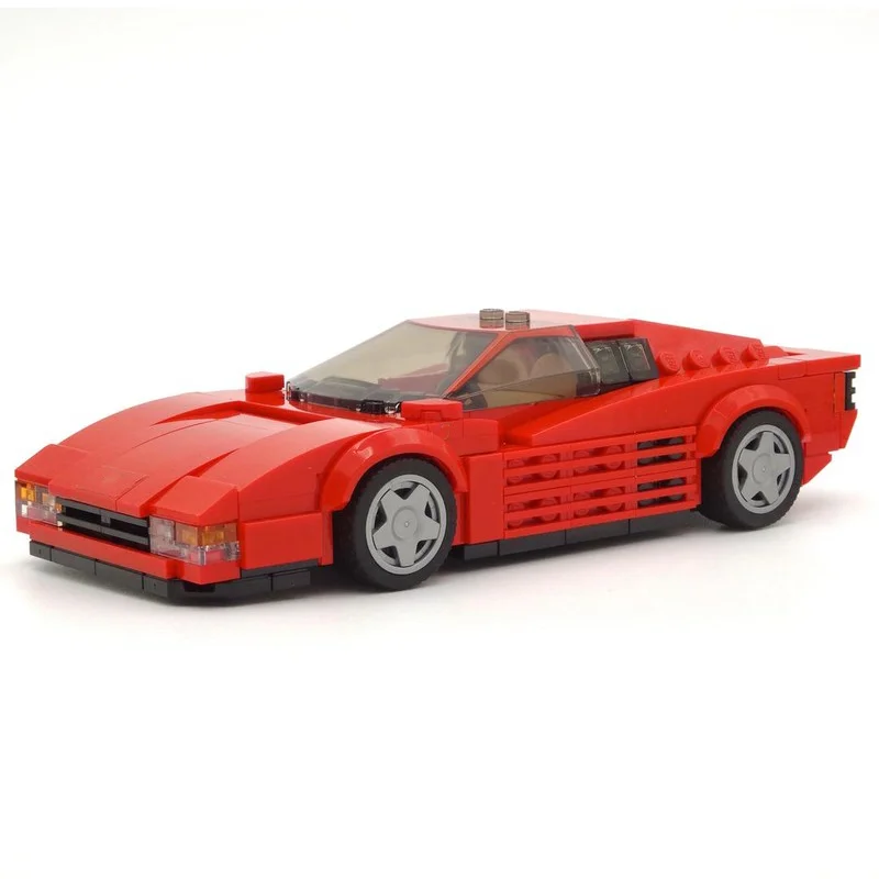 

Building Block Car Racing 8 Block City Speed Champion Red Sports Car 327 Parts MOC Toy for Kids Adults