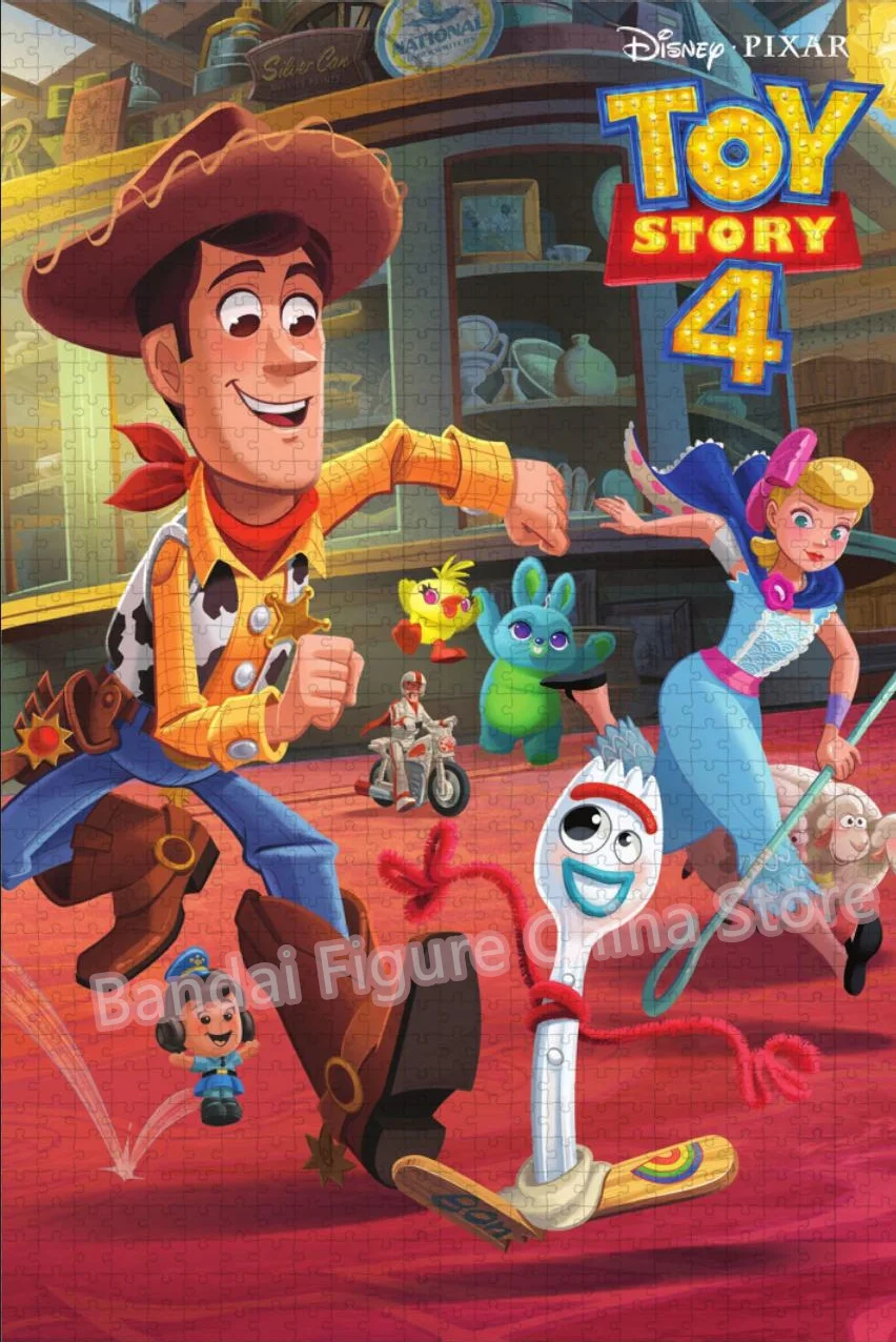 Toy Story Puzzle 300/500/1000 Pieces Disney Cartoon Anime Movies Print Jigsaw Puzzles Adults Kids Intellectual Diy Toy Gifts