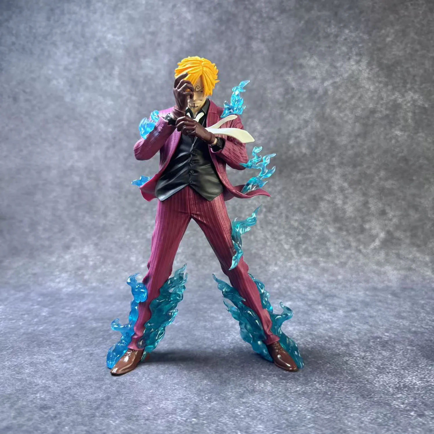 

23cm/9.05inch Anime One Piece Figures Smoke Sanji Figurine Devil Foot Statue Pvc Model Toys Collection Birthday Gift