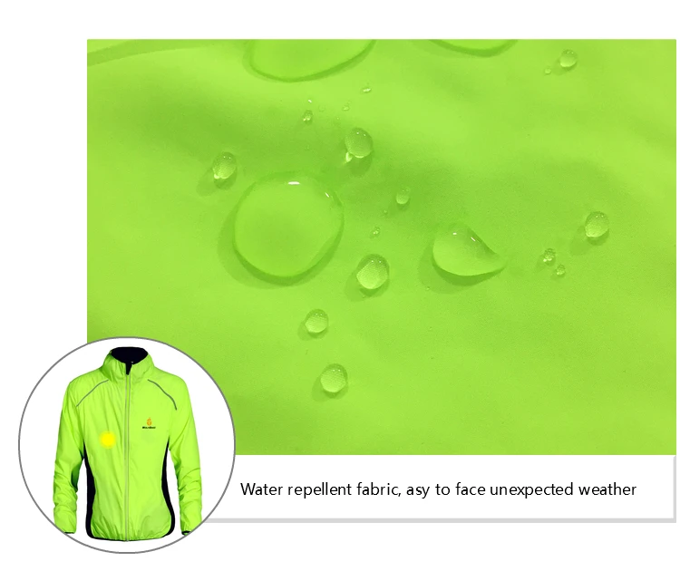 WOSAWE Fahrrad-Windbreaker Winddichte Wasserabweisende Jacke Atmungsaktive Outdoor-Sport-Wander-Laufjacke – Detail 6