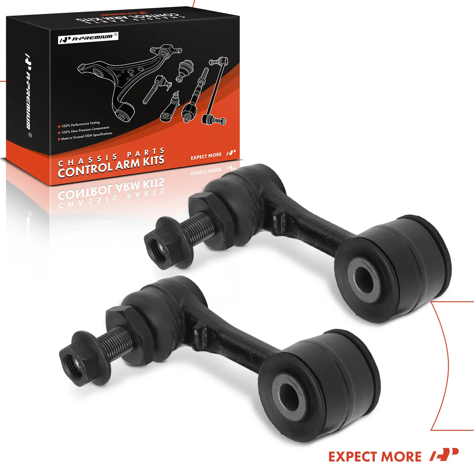 A-Premium 2x Rear Side Sway Bar Link Kit for Chevrolet Silverado 3500 2001-2006 GMC Sierra 3500 2001-2006