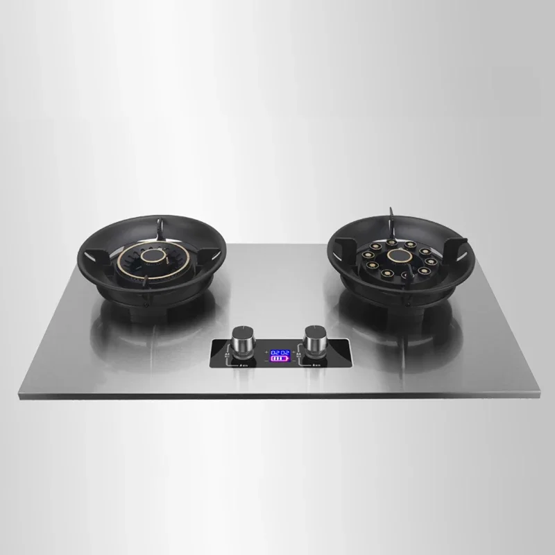 Gas Stove Wholesale Price High Power 2 Burner Stainless Steel Battery Smart Cooker China Burner Gas Stove for Home