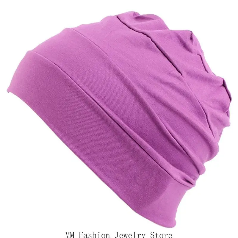 D0UB Topi Kemo Untuk Wanita Penutup Kepala Kanker Topi Bawah Topi Kemo Nyaman Skullies