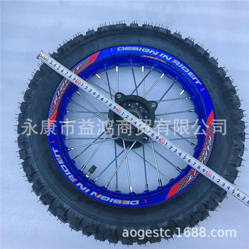 3.00-12 12 Inch Aluminum Alloy Front Wheel Tire Rim for Dirt Pit Bike 125/140/150/160cc CRF70 90 110 TTR100 110 KLX65