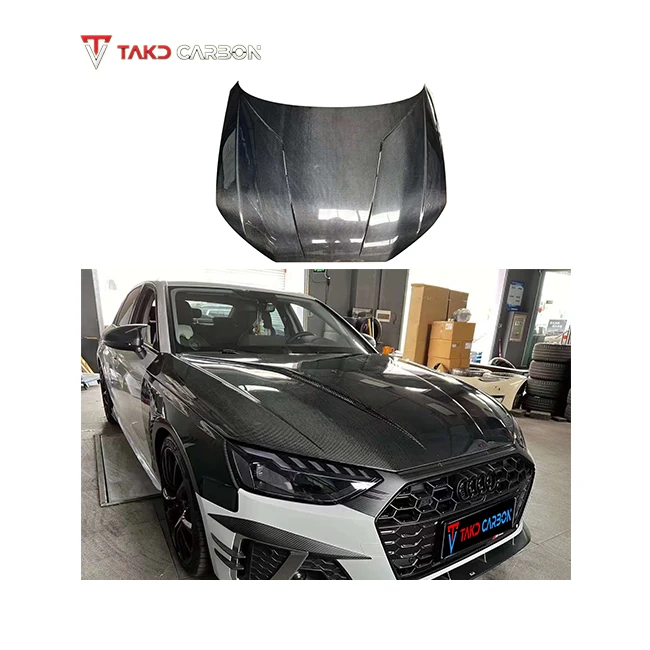 

Carbon fiber hood Extremely Light Weight universal rear spoilers Dry Carbon Fiber Engine Hood Bonnet For audis A4 S4 PA B9.5