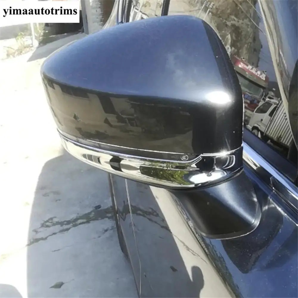 Outer Door Rearview Mirror Anti-rub Rubbing Overlay Strip Cover Trim Fit For Mazda CX-9 CX9 2017 2018 2019 2020 ABS Chrome Shiny