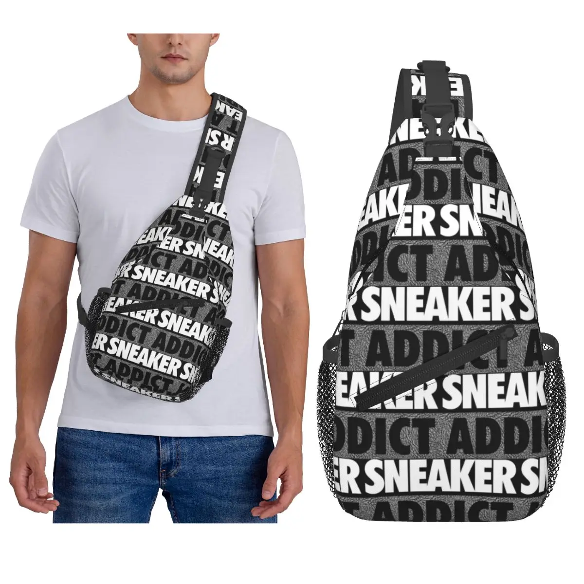 

Кроссовки Addict Box, нагрудная сумка, мужской рюкзак через плечо, нагрудная сумка, дорожный походный рюкзак, сумка на плечо