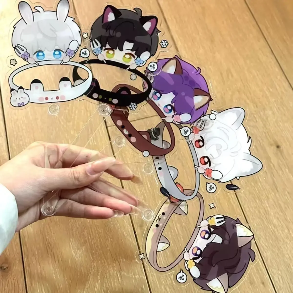5Pcs/Lot Love and Deepspace Transparent Card Photo Props Diy Card Anime Peripheral Cute Xavier Zayne Rafayel ralayo Sylus Caleb