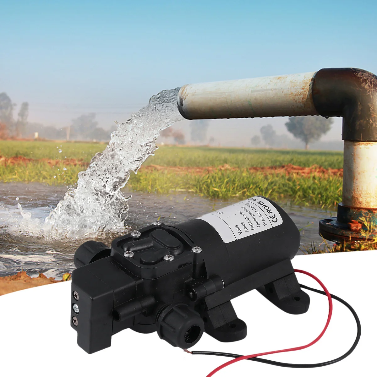 

12V 60W Mini Diaphragm Pump Automatic High Pressure Sprayer Self Priming Water Pump for Aquarium Water Dispenser