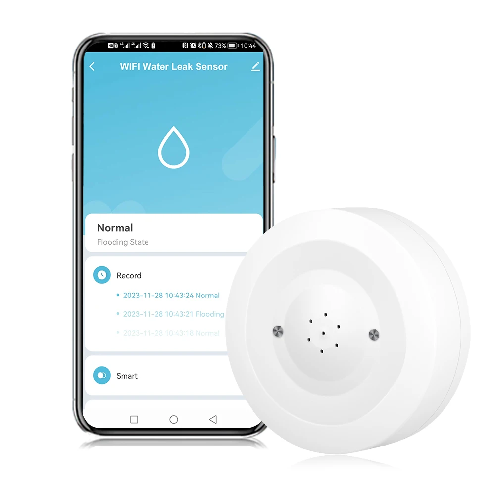 

WIFI Smart Water Leak Sensor Smart Home Water Overflow Level Detector Alarm
