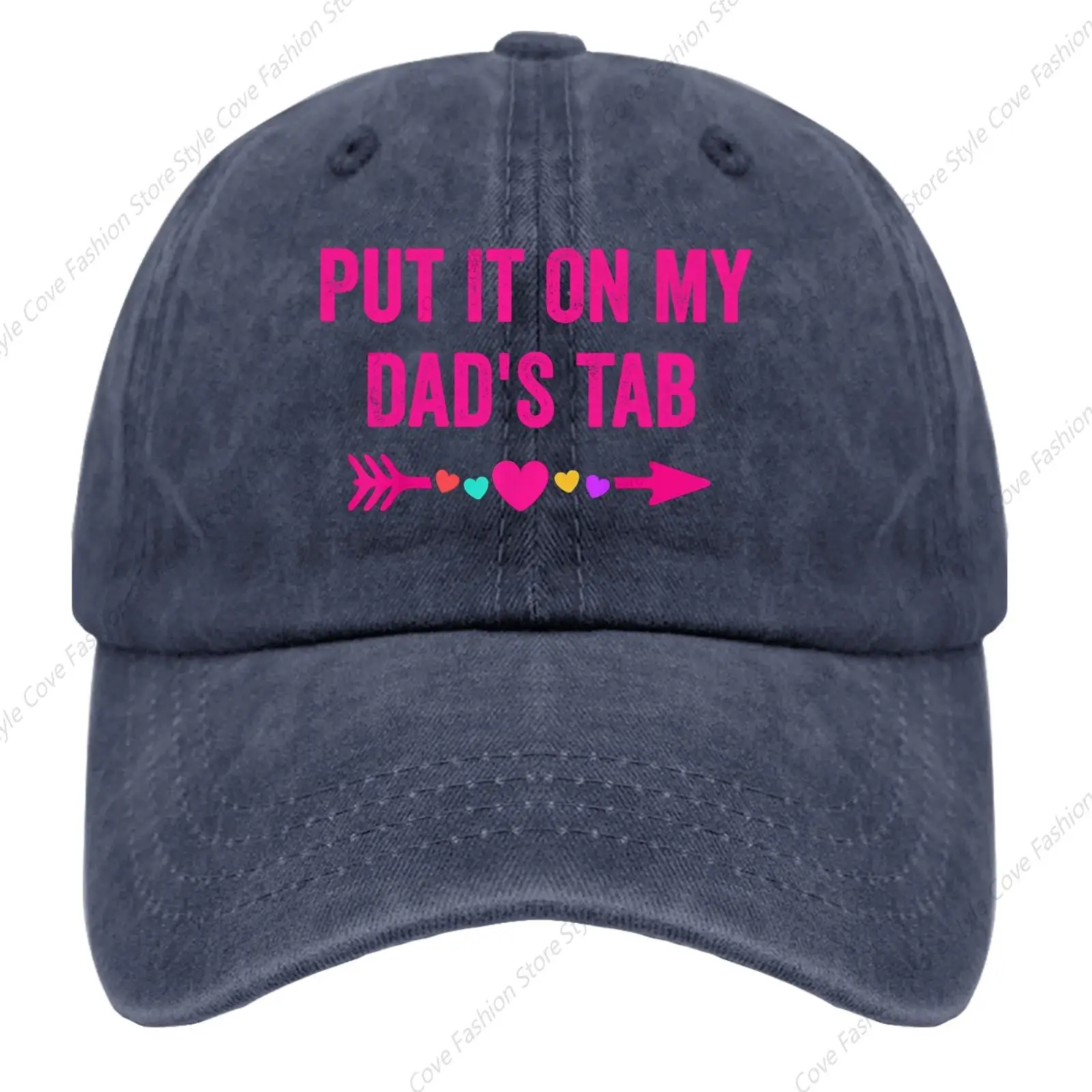 

Put It On My Dad's Tab Hat Pure Cotton Baseball Cap Fashion Adult Snapback Cap Men Women Four Seasons Adjustable Hat For Outdoor