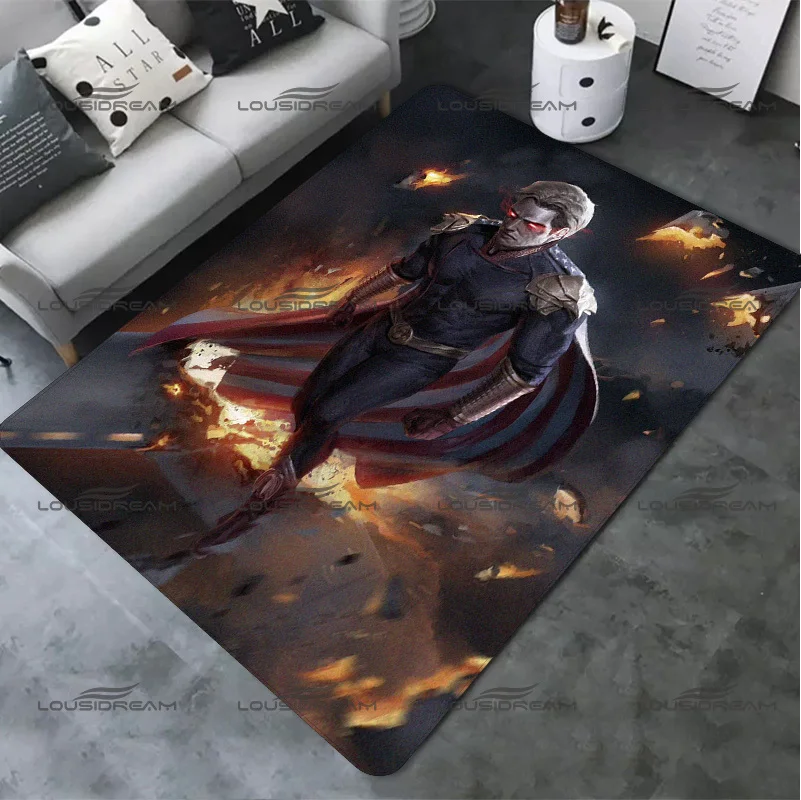 Sci-Fi American TV The Boy Decorative Carpet Square Flannel Homelander Rugs Modern Home Living Room Floor Mats Bedroom Carpet