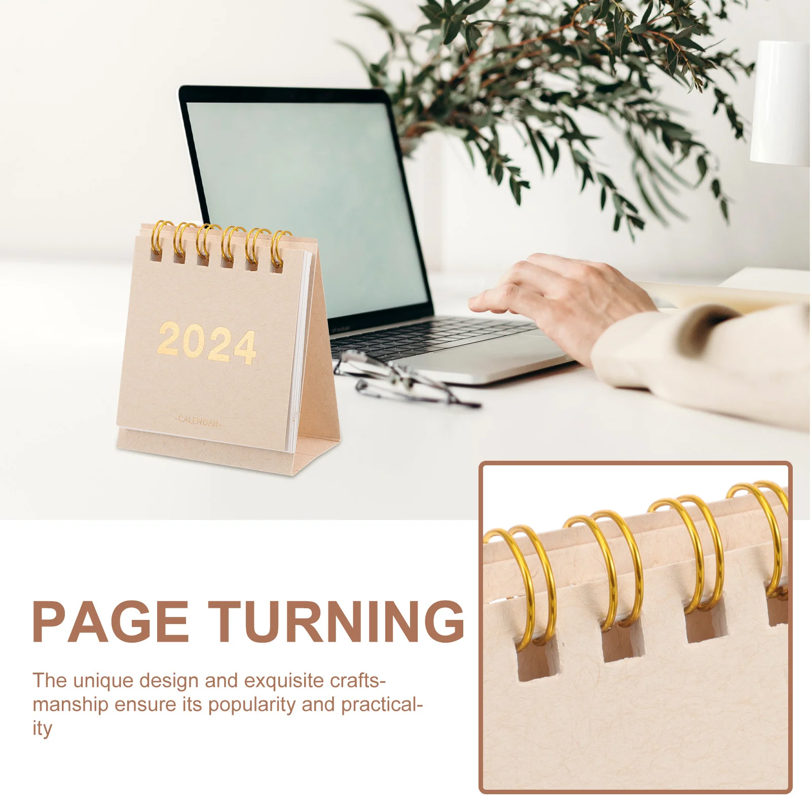 

Office Mini Desk Calendar Work Flip Calendars Table Mat Small Stand up Paper Monthly Desktop