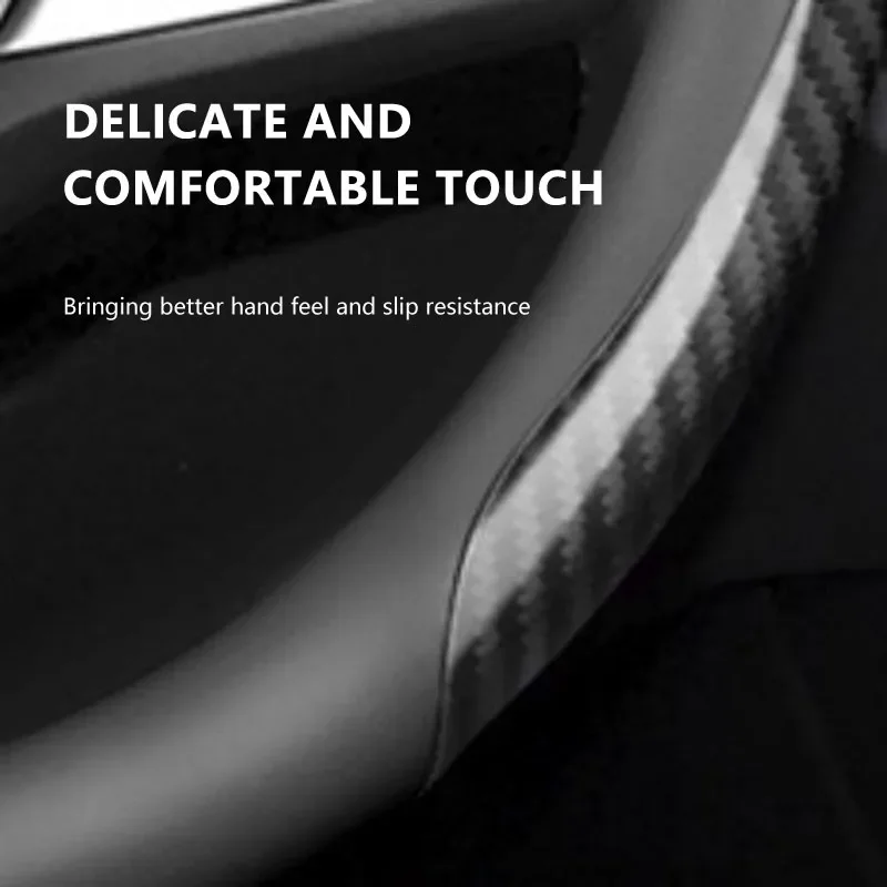 Leather Carbon Fiber Car Steering Wheel Cover For Volkswagen VW Golf Tiguan  PASSAT Rline Caddy Tiguan Scirocco Golf Accessories