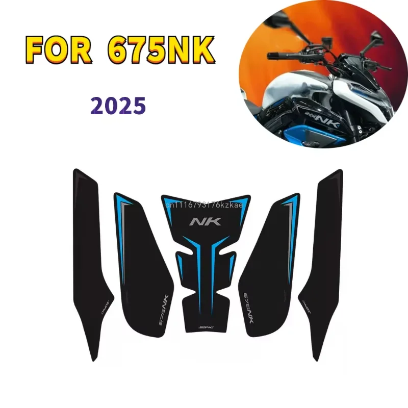 2025+ for CFMOTO 675NK NK675 675 NK CF675 2025+ Motorcycle Tank Pad Protector Sticker Decal Gas Knee Tank Traction Pad Side