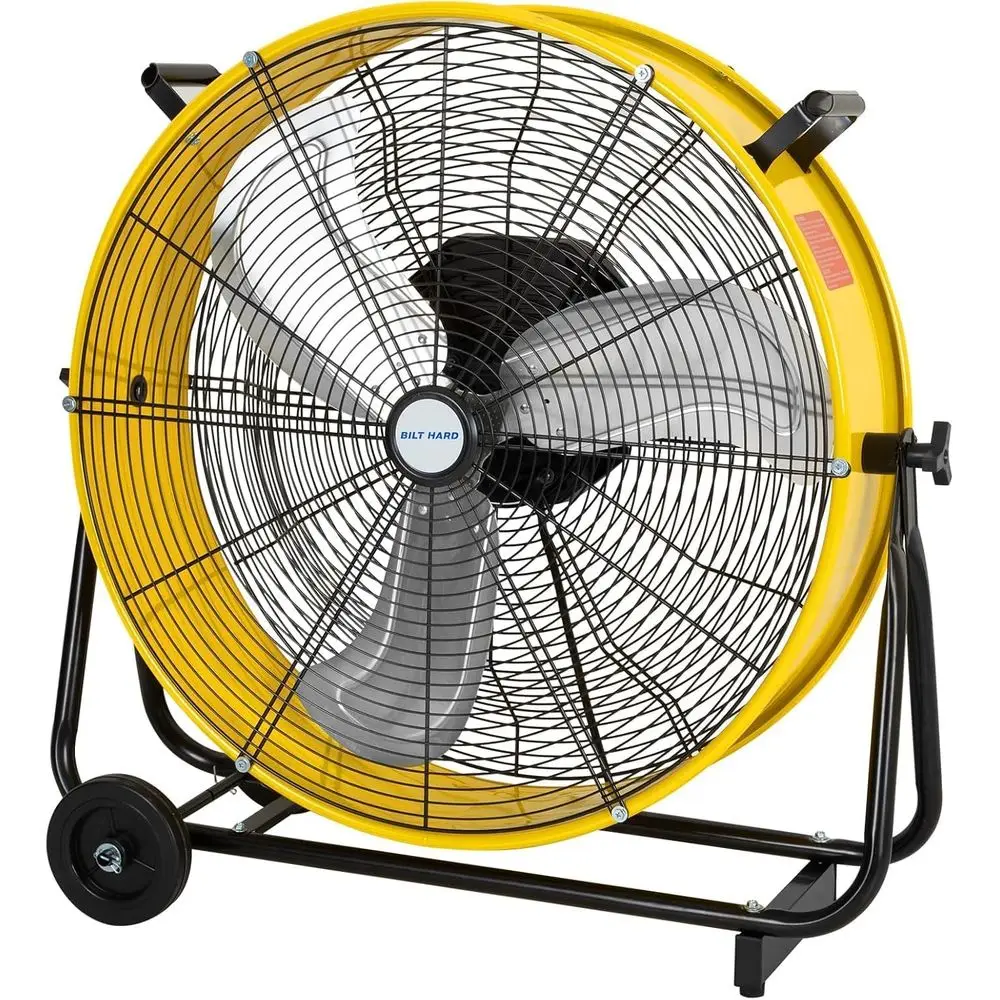 

24 Heavy-Duty Metal Drum Fan with Quiet DC Motor, 7800 CFM, Ideal for Garages, Workshops, and Basements, UL Listed