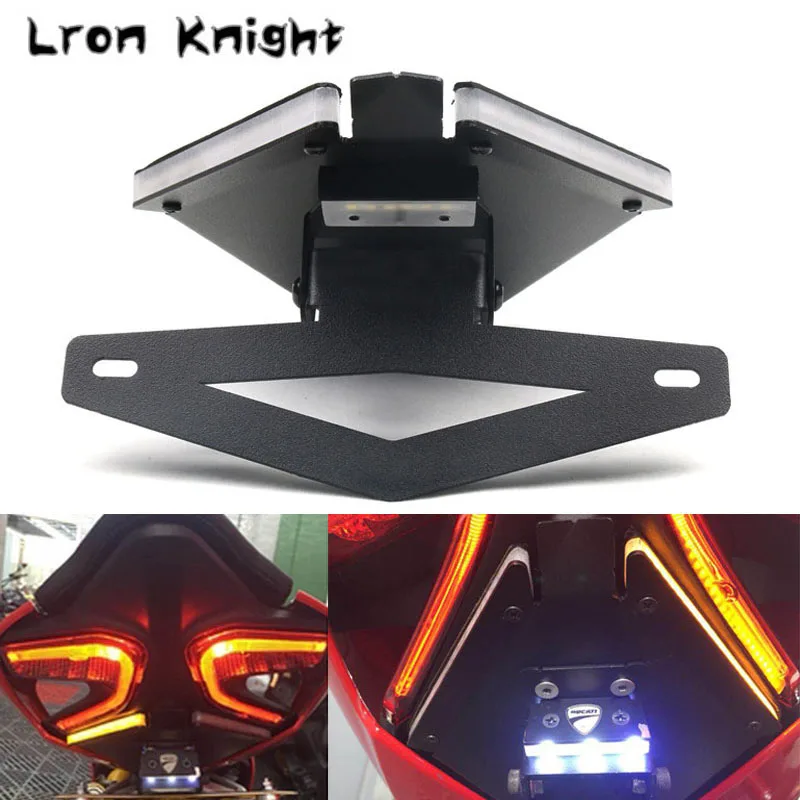 

For DUCATI 899 959 1199 1199S 1299 1299S Panigale Motorcycle Rear Tail Light Brake LED Turn Signals License Bracket