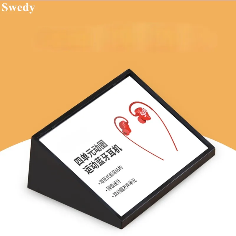 

74x53mm Plastic Sign Holder Display Stand Name Card Note Holder Supermarket Store Office Small Price Label Card Tags