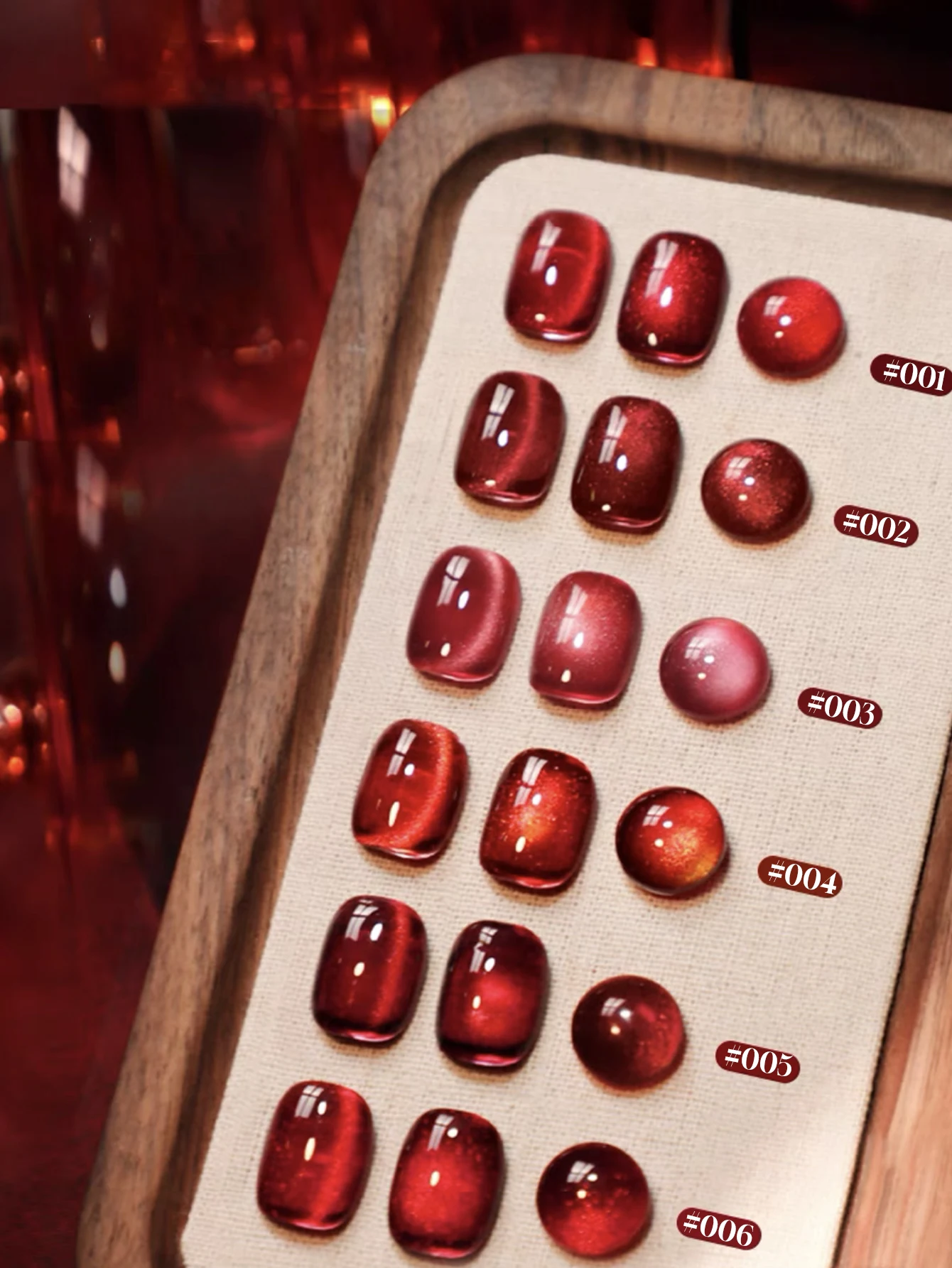 1-6pcs 15ml Autumn Nail Ankora Red Cat Eye Gel Nail Polish UV LED Curing Holiday Women's Gift Nail Art Daily Supplies DIY Set