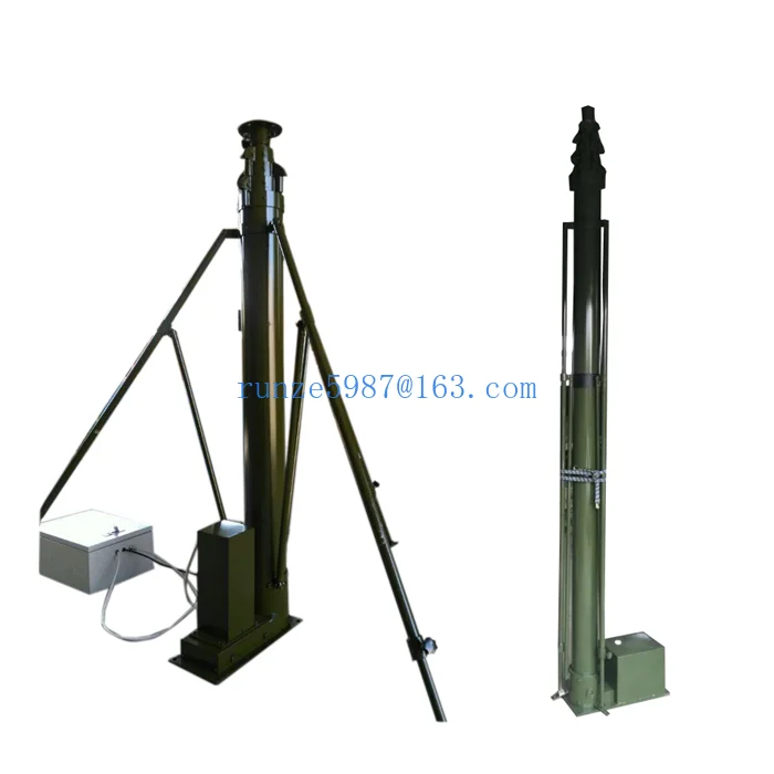 2m Motorized telescopic mast for machine tools accessories