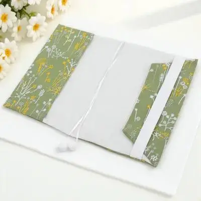 Funda de libro con patrón de planta, funda de tela A5 para libros de texto de tapa dura, cubierta protectora antidesgaste lavable reutilizable
