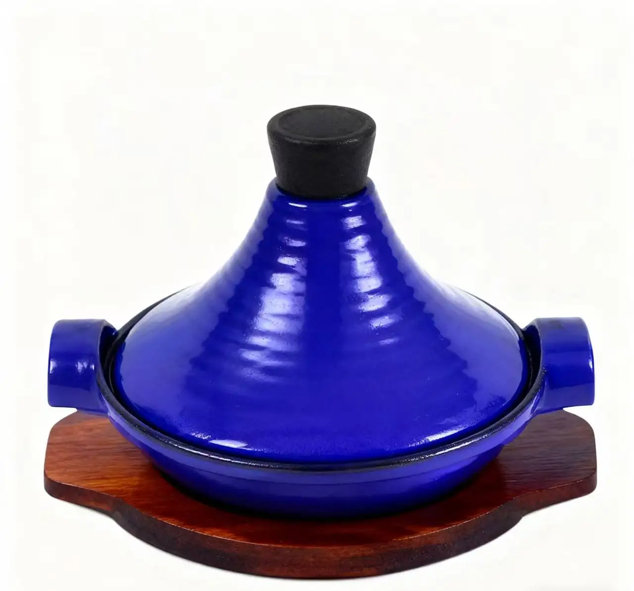 Stylish Cast Iron Enamel Capsule Cooking Pot for Home & Restaurant