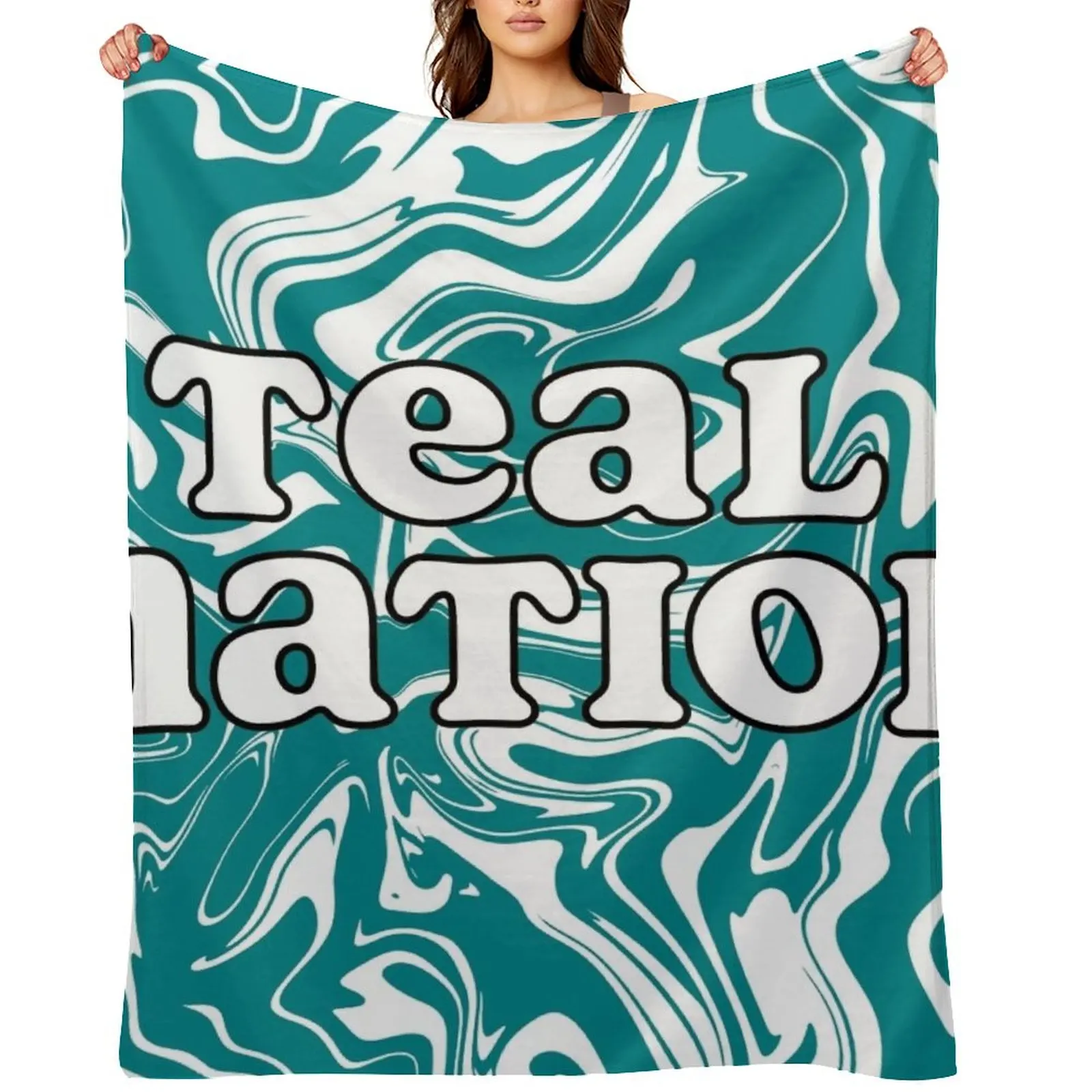 

teal nation ccu Throw Blanket Decorative Sofas Summer Beddings for winter Blankets
