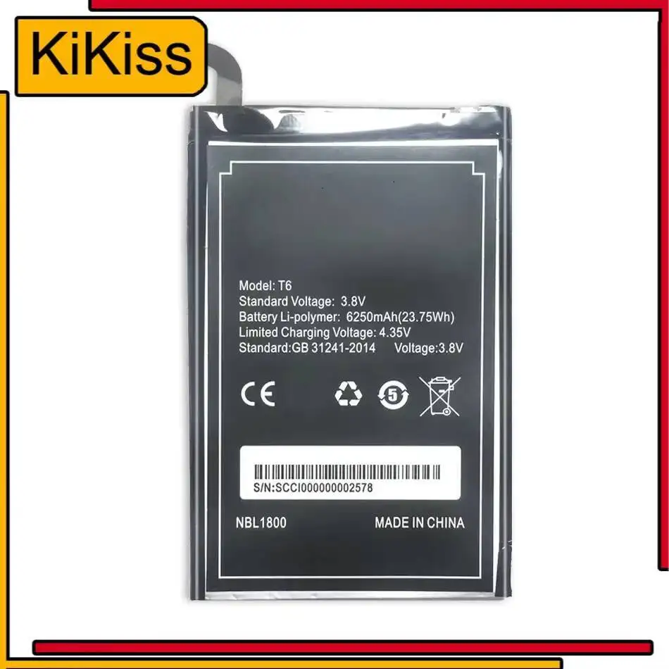 Для DOOGEE T6 PRO Для Homtom HT6 - аккумулятор мобильного телефона T6 6250 мАч