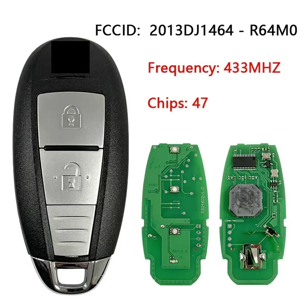 Remote Car Key FCCID 2013DJ146-R64M0 with 47 Chip 434mhz 37172-54p01 Auto Accessories Keyless Smart For Suzuki Igins Alto SX4