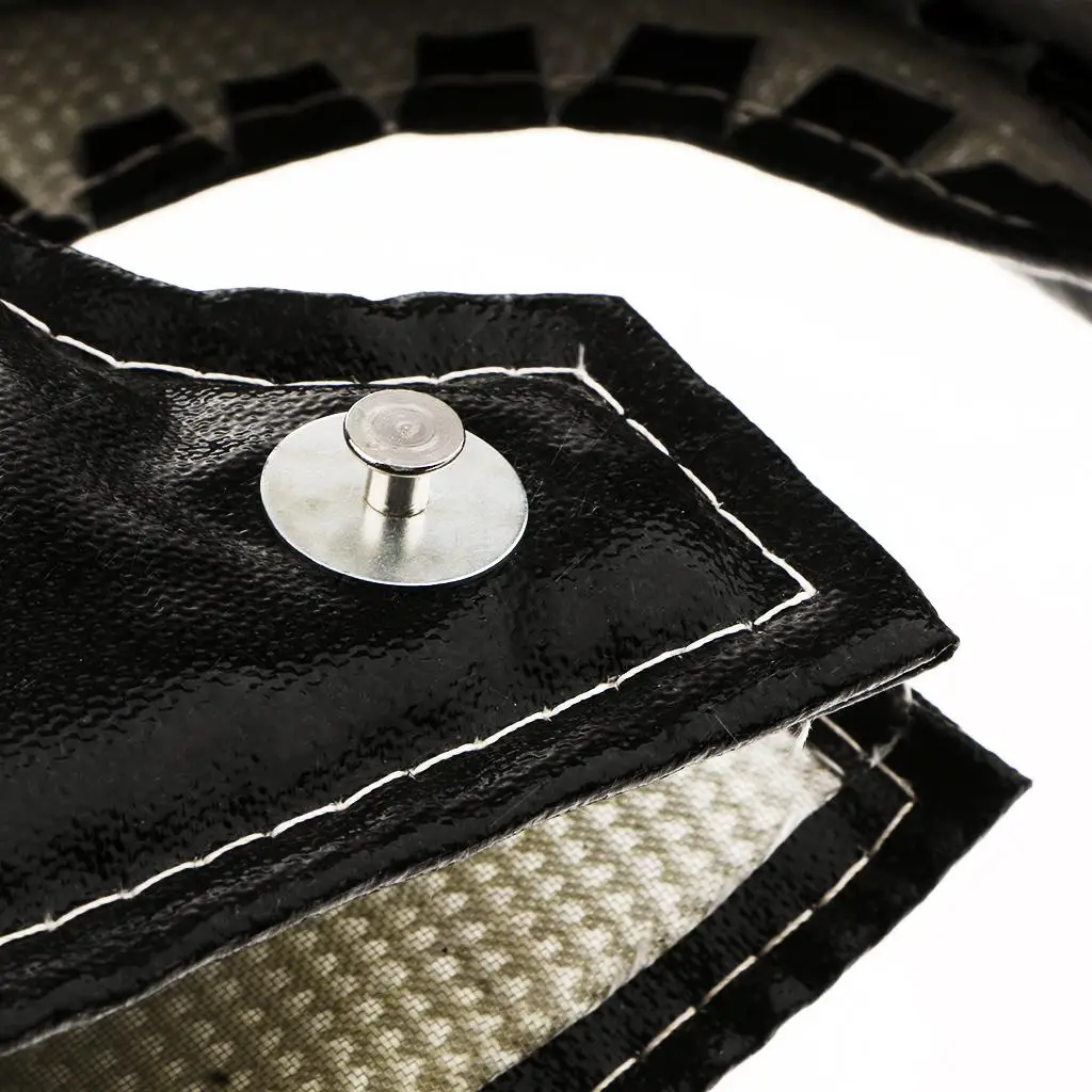 T3 Turbocharger Heat Shield Titanium Outer Fiberglass Wool Inner Wrap Turbo Heat Blanket for Track and Street
