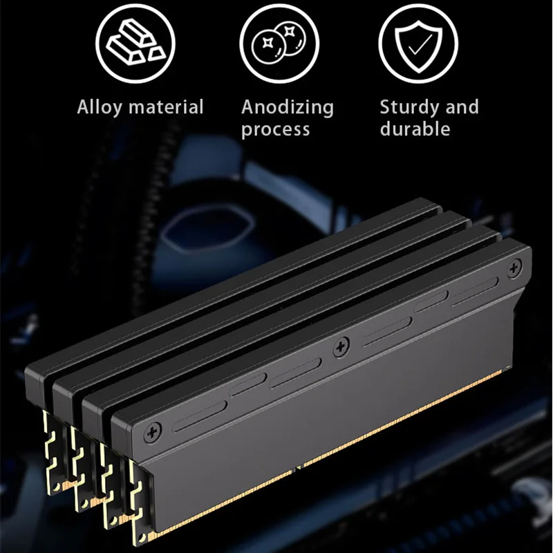 TEUCER Computer Memoria RAM Dissipatore di calore con cuscinetto termico conduttivo per memoria PC desktop DDR2/DDR3/DDR4/DDR5