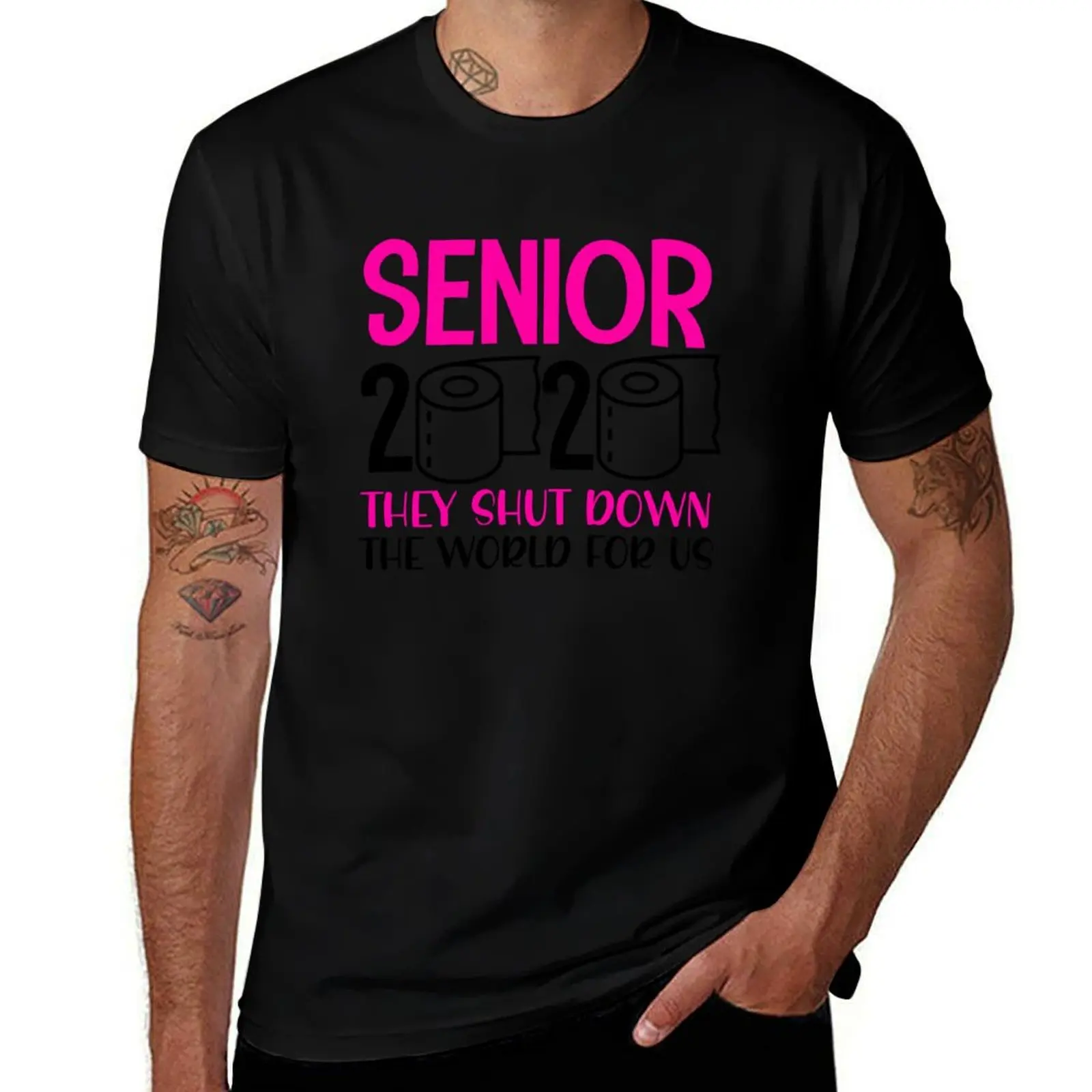 funny senior year class of 2020 quarantine toilet paper high school graduation T-Shirt Lightweight Gym Training T-Shirt
