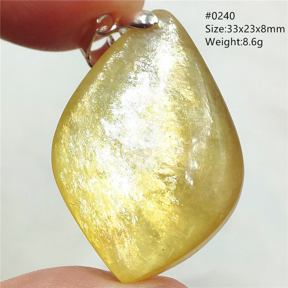 Natural Gold Lepidolite Quartz Tourmaline Pendant Jewelry Water Drop Yellow Mica Woman Men Fashion Necklace AAAAAA