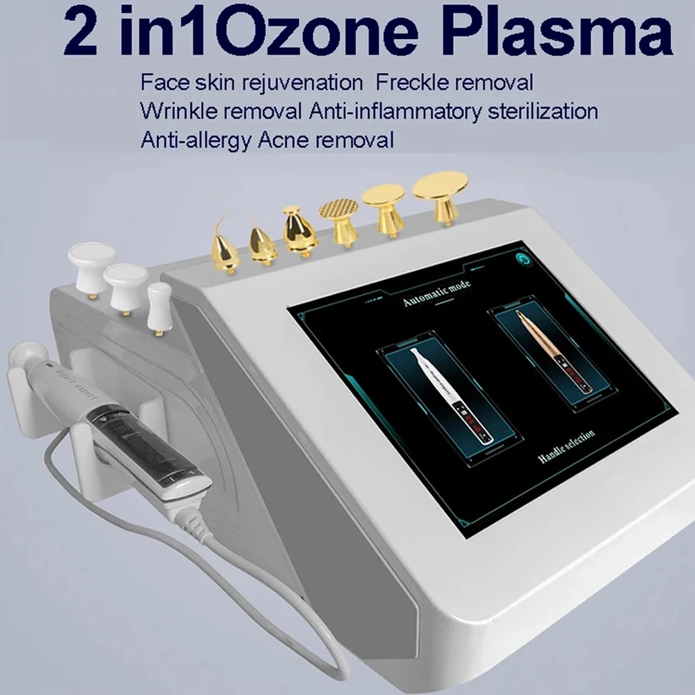 Ozone Plasma Machine RF 2 in1 Fibroblast Plasma Wrinkle Removal Lifting Therapy Face Skin Rejuvenation Patches Removal