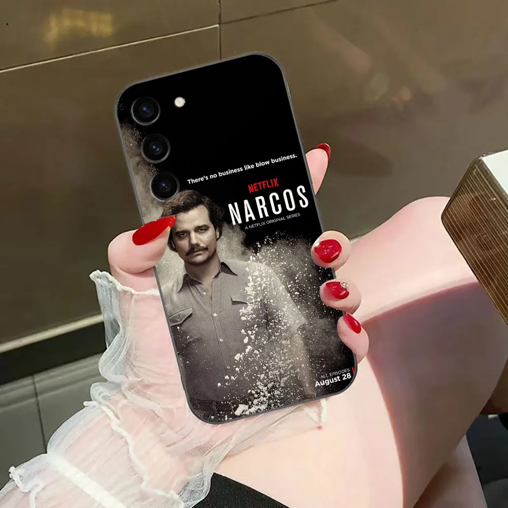 Narcos المسلسلات التلفزيونية بابلو إسكوبار غطاء جراب هاتف لسامسونج غالاكسي S25 S24 S23 S22 S21 S20 FE S10 S9 زائد الترا حافظة فوندا كابا