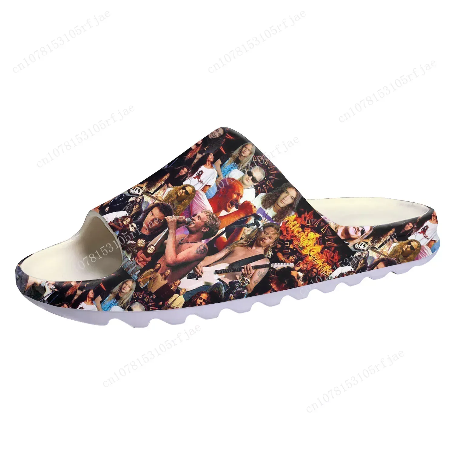 Alice In Chains Metal Rock Band Soft Sole Sllipers Home Clogs Water Shoes Mens Womens Teenager Beach Customize on Shit Sandals
