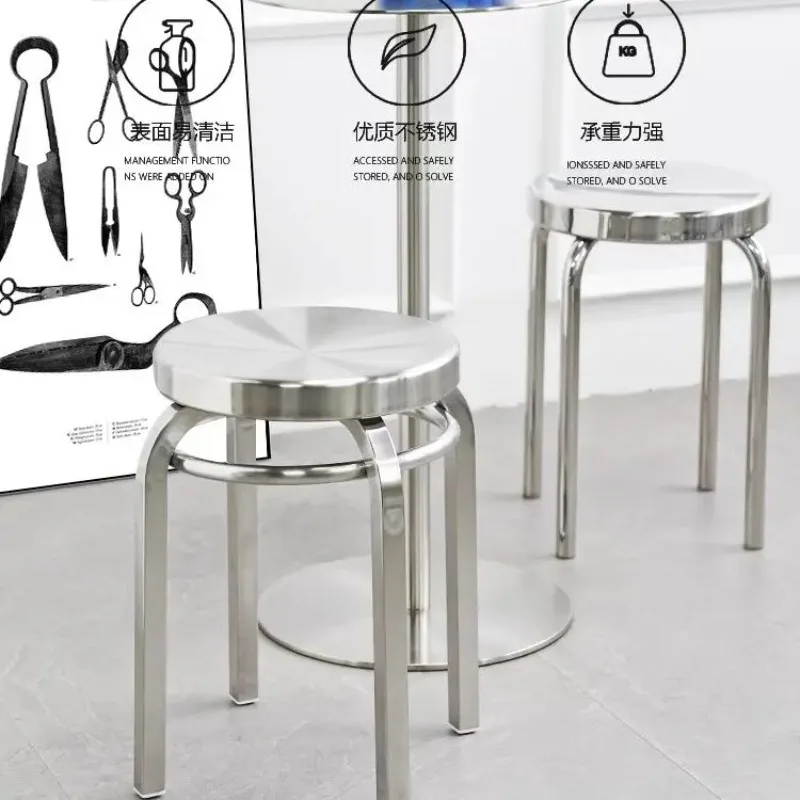 심플 바 스툴 메탈 바 스툴 카페 라이트 럭셔리 하이 스툴 야외 바 특수 의자 스테인리스 스틸 프레임 스툴