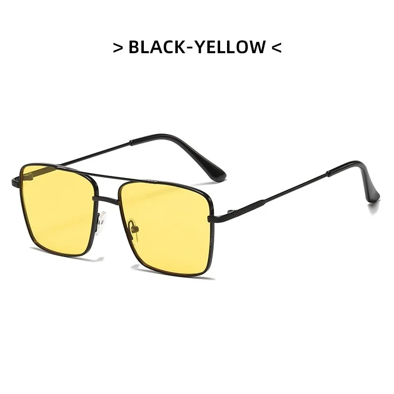 Mode Retro Sonnenbrille Doppel Brücke Metall Sonnenbrille Ins Persönlichkeit Unregelmäßige Net Rot Sonnenbrille – Detail 4