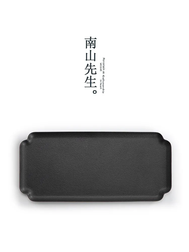 

Mr. Nanshan Ceramic Tea Set Tea Cup Tray Rectangular Dry Puffing Table Home Use Tea Tools Zen Style New Chinese Design Draina...