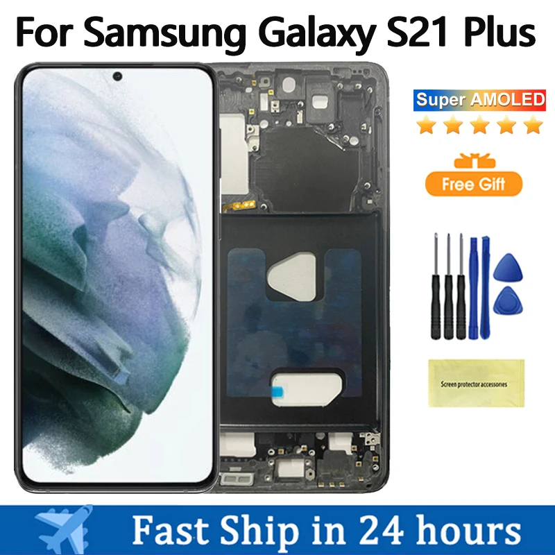 Super AMOLED LCD For Samsung Galaxy S21+ 5G LCD Display Touch Screen Digitizer Assembly For Samsung S21 Plus G996B G996U Display