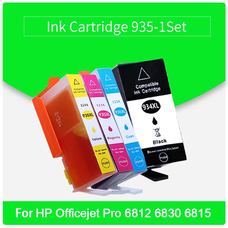 خرطوشة حبر متوافقة 934 935 934XL 935XL لخرطوشة حبر HP OfficeJet Pro 6230 6820 6830 6815 6835 6812 للطابعات