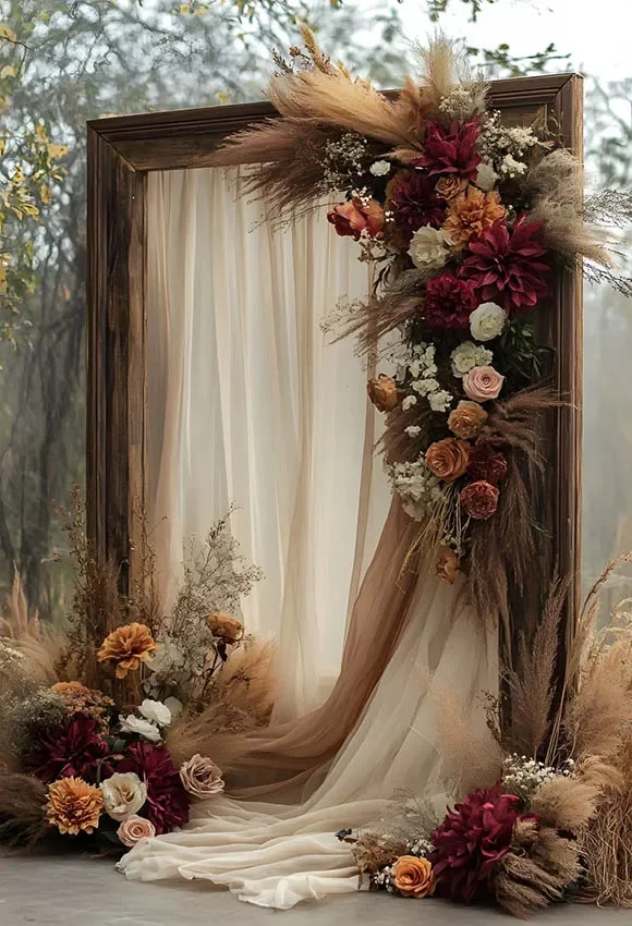 Mehofond Photography Background Boho Floral Retro Texture Wall Adult Birthday Maternity Art Portrait Decor Backdrop Photo Studio